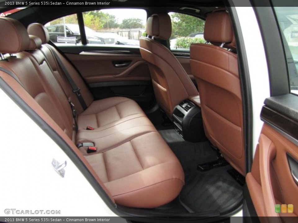Cinnamon Brown Interior Rear Seat for the 2013 BMW 5 Series 535i Sedan #89225101