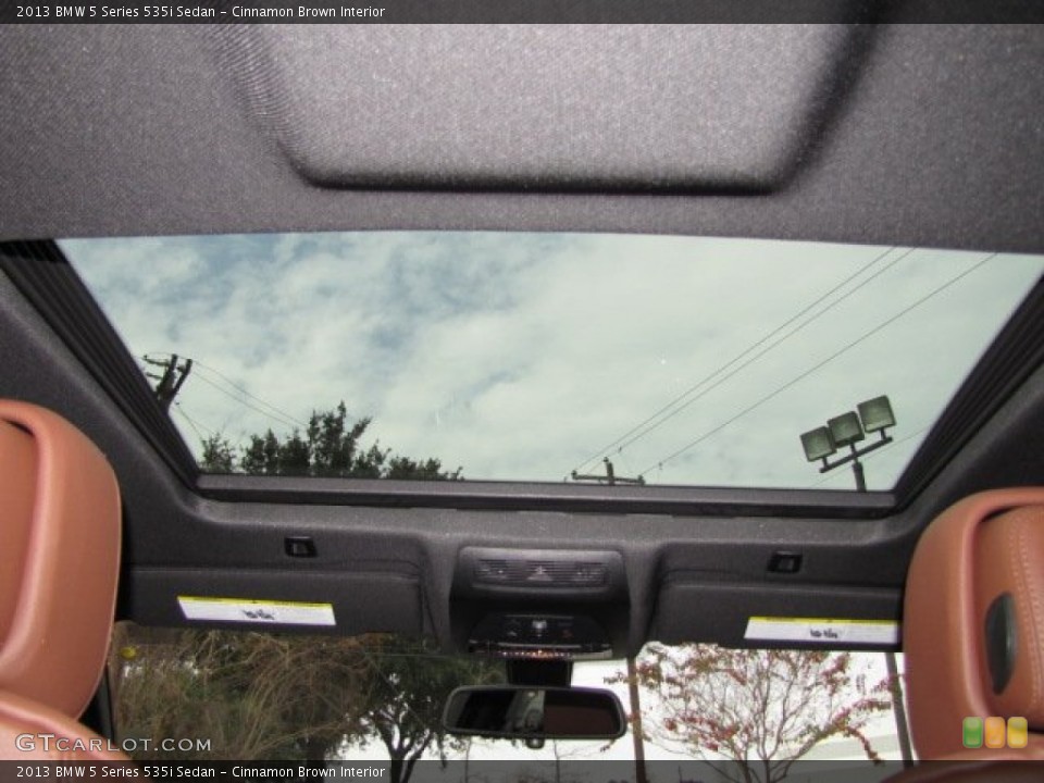 Cinnamon Brown Interior Sunroof for the 2013 BMW 5 Series 535i Sedan #89225239