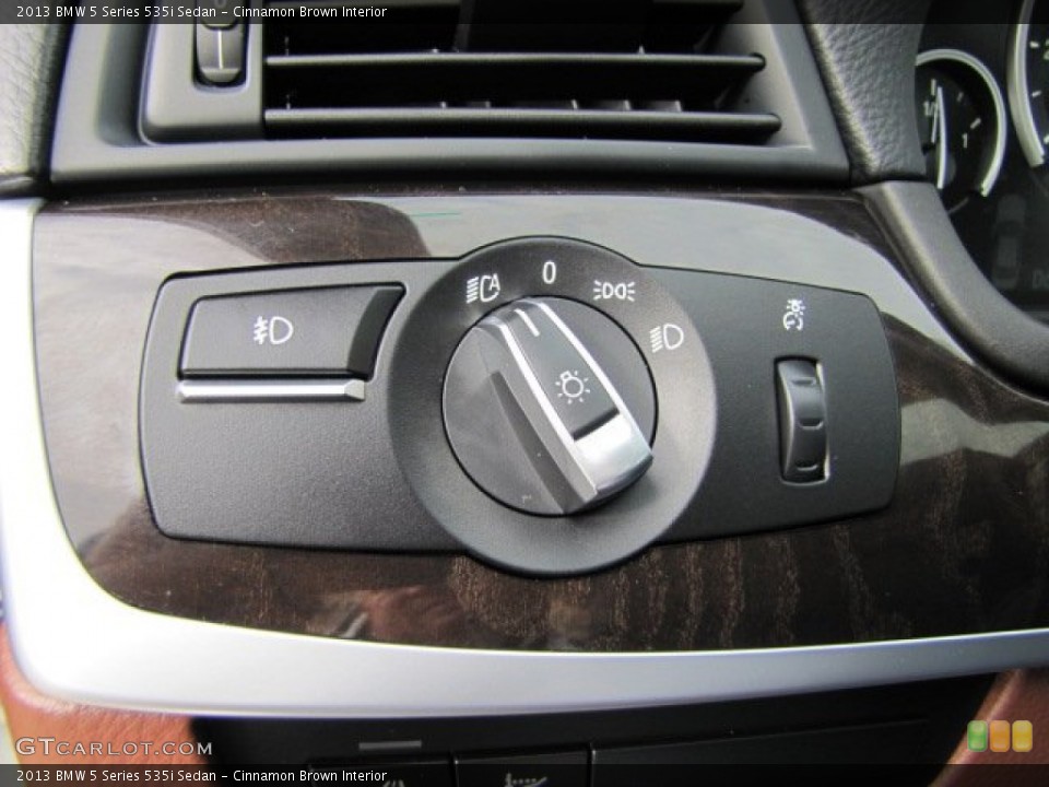 Cinnamon Brown Interior Controls for the 2013 BMW 5 Series 535i Sedan #89225314