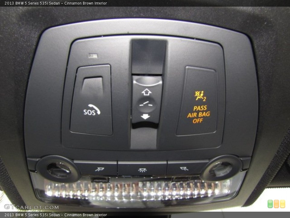 Cinnamon Brown Interior Controls for the 2013 BMW 5 Series 535i Sedan #89225356
