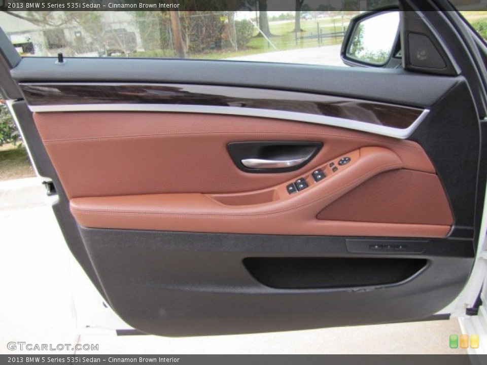Cinnamon Brown Interior Door Panel for the 2013 BMW 5 Series 535i Sedan #89225470