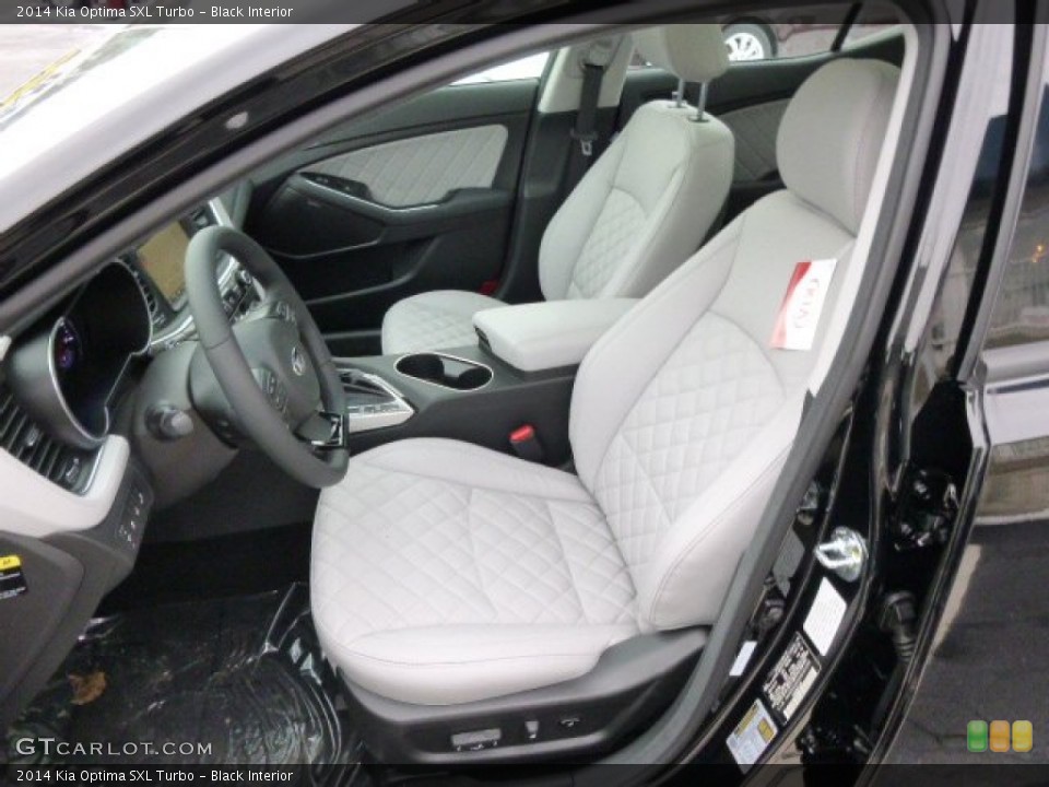 Black Interior Front Seat for the 2014 Kia Optima SXL Turbo #89225647