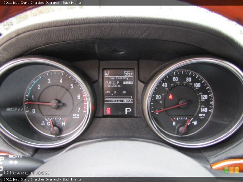Black Interior Gauges for the 2011 Jeep Grand Cherokee Overland #89227675