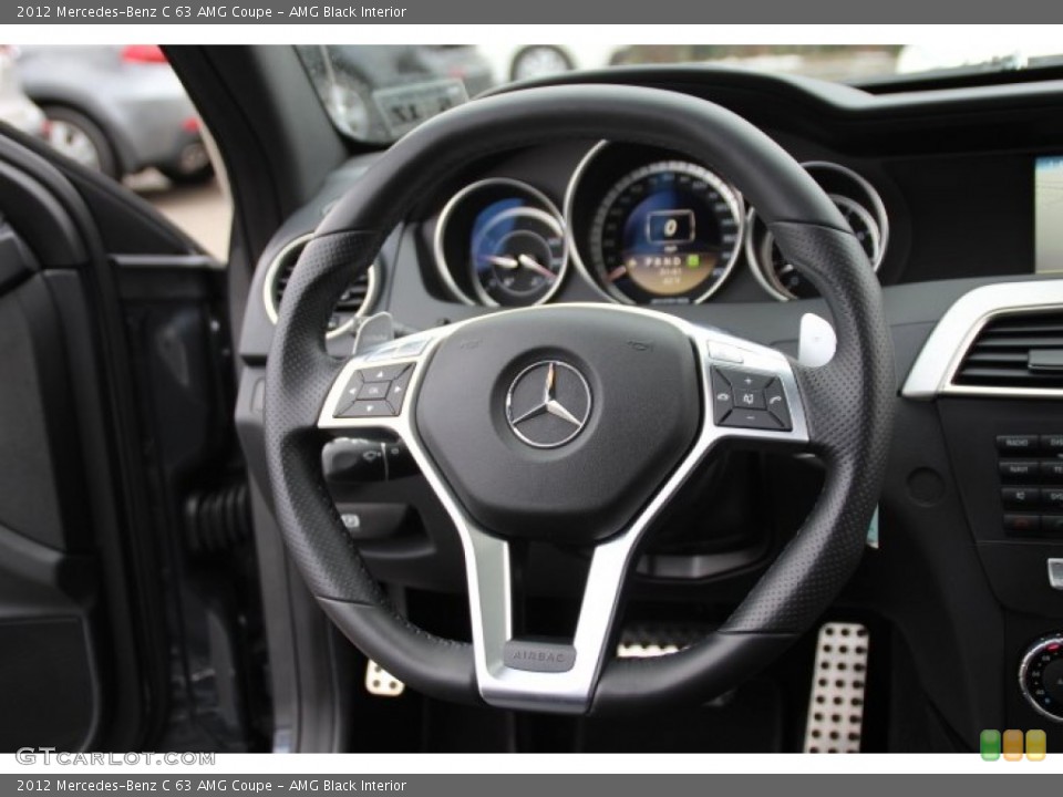 AMG Black Interior Steering Wheel for the 2012 Mercedes-Benz C 63 AMG Coupe #89230765