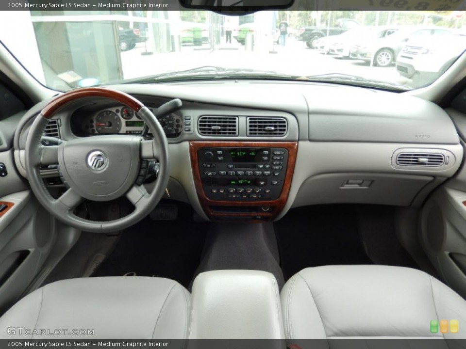 Medium Graphite Interior Dashboard for the 2005 Mercury Sable LS Sedan #89230939