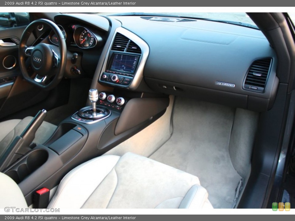 Limestone Grey Alcantara/Leather Interior Dashboard for the 2009 Audi R8 4.2 FSI quattro #89235763