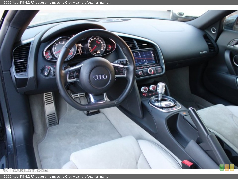 Limestone Grey Alcantara/Leather 2009 Audi R8 Interiors