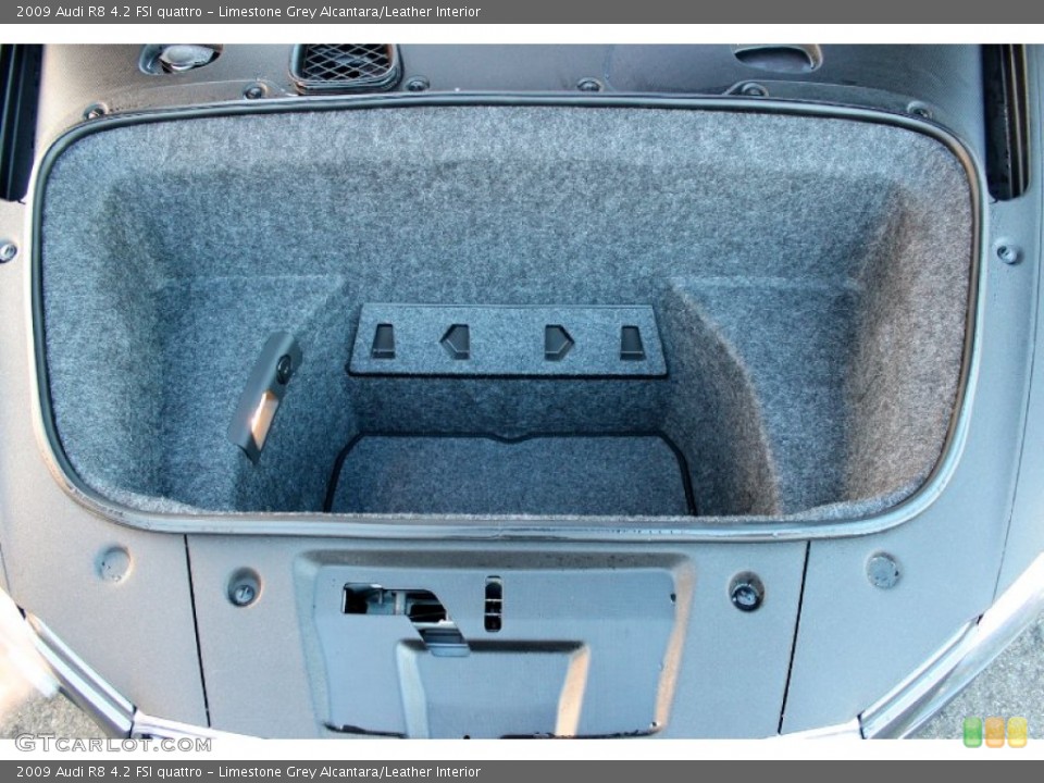 Limestone Grey Alcantara/Leather Interior Trunk for the 2009 Audi R8 4.2 FSI quattro #89236105