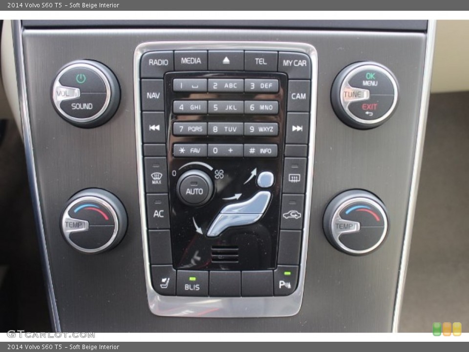 Soft Beige Interior Controls for the 2014 Volvo S60 T5 #89236606