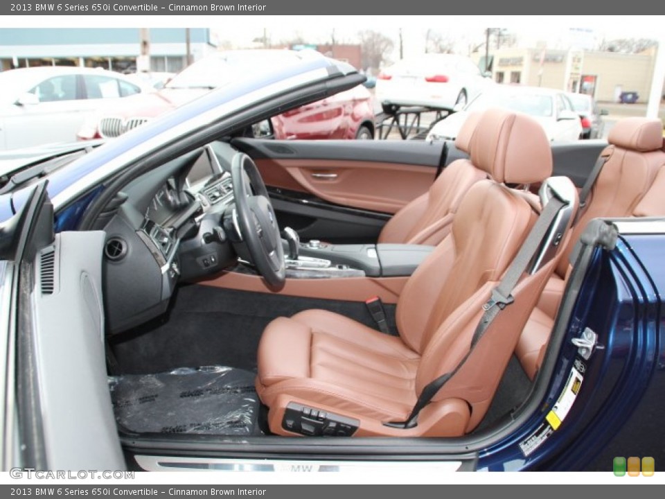 Cinnamon Brown Interior Front Seat for the 2013 BMW 6 Series 650i Convertible #89244721
