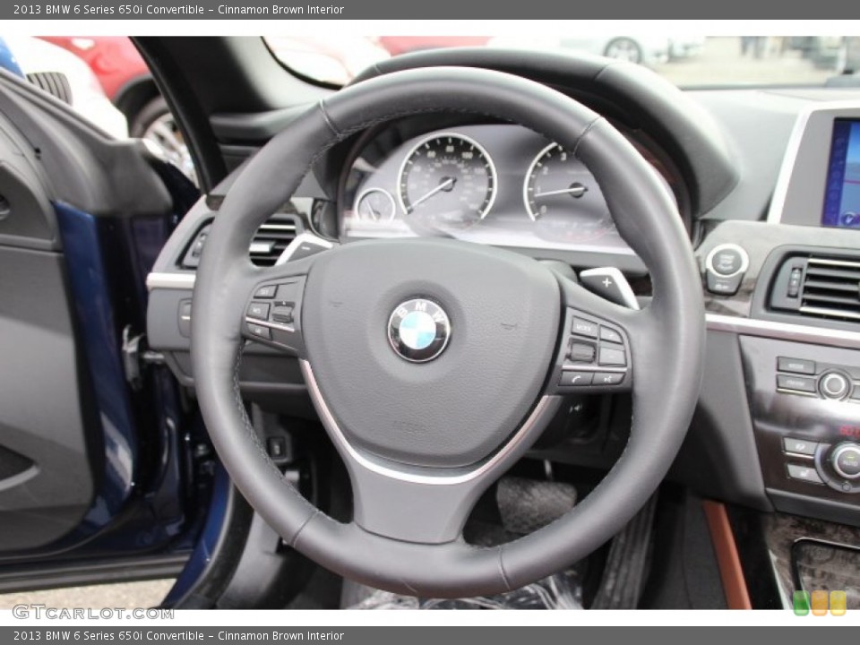 Cinnamon Brown Interior Steering Wheel for the 2013 BMW 6 Series 650i Convertible #89244838