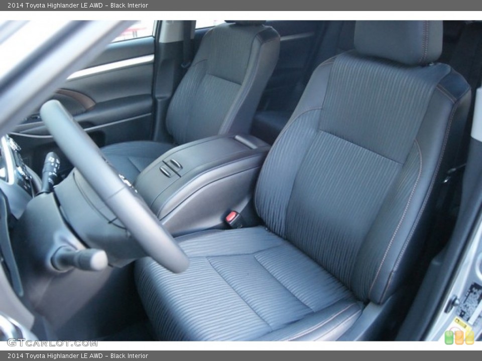 Black Interior Front Seat for the 2014 Toyota Highlander LE AWD #89246866