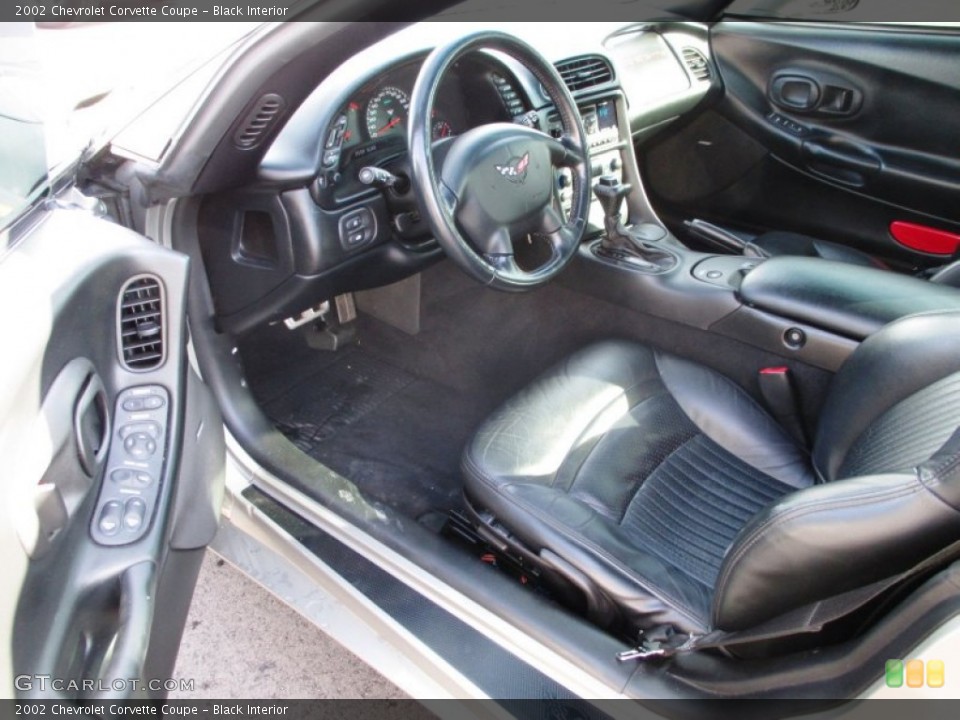 Black Interior Prime Interior for the 2002 Chevrolet Corvette Coupe #89247568