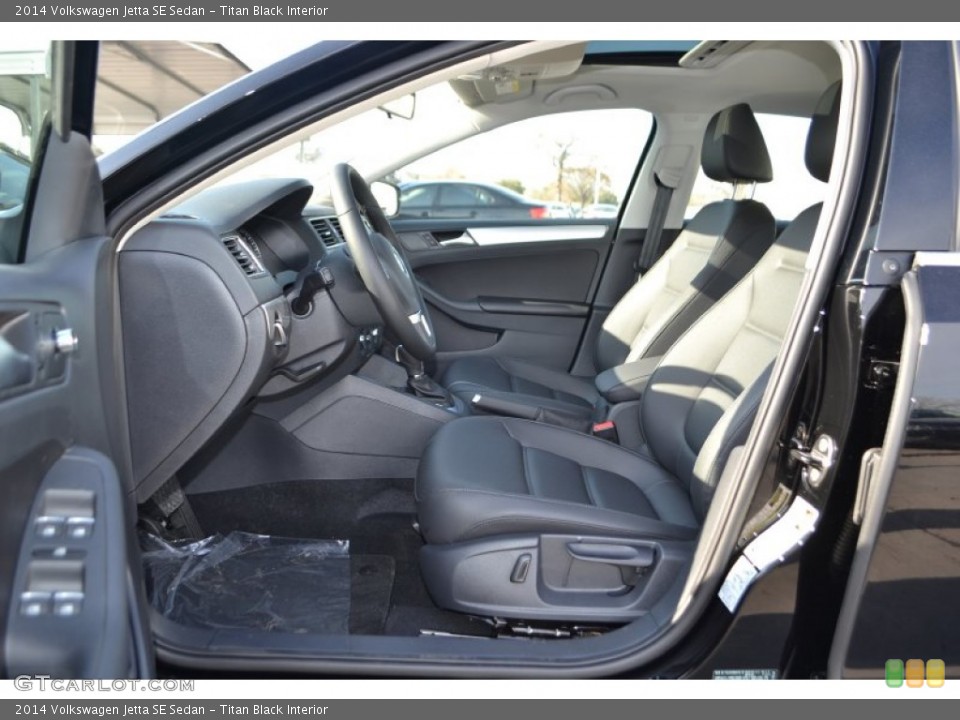 Titan Black Interior Front Seat for the 2014 Volkswagen Jetta SE Sedan #89249340