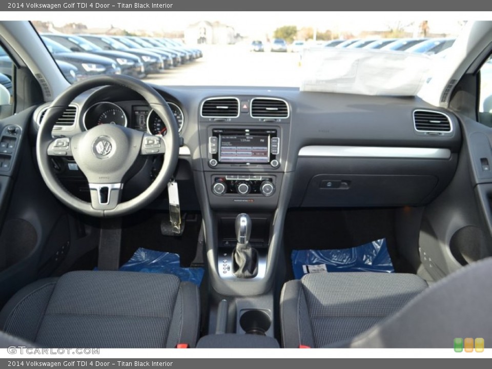 Titan Black Interior Dashboard for the 2014 Volkswagen Golf TDI 4 Door #89249539