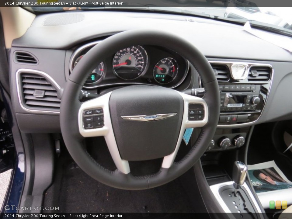 Black/Light Frost Beige Interior Dashboard for the 2014 Chrysler 200 Touring Sedan #89249641
