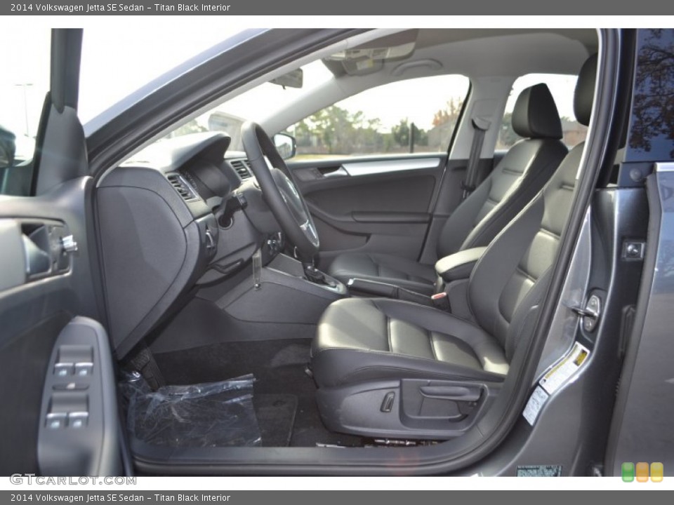 Titan Black Interior Front Seat for the 2014 Volkswagen Jetta SE Sedan #89249941