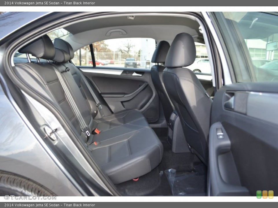 Titan Black Interior Rear Seat for the 2014 Volkswagen Jetta SE Sedan #89249965