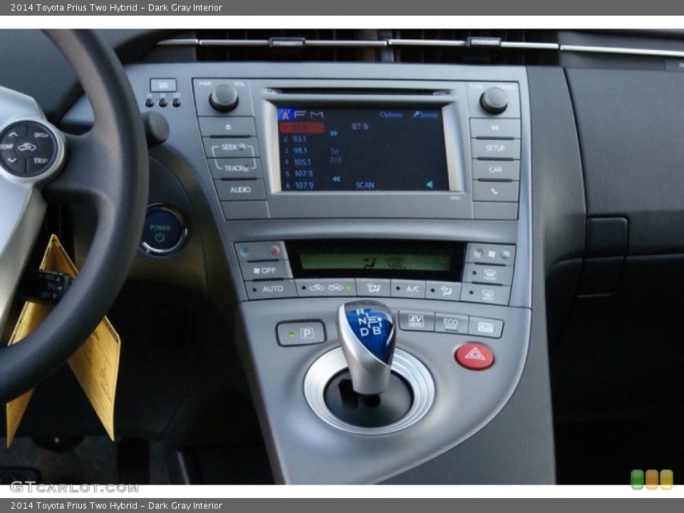 Dark Gray Interior Controls for the 2014 Toyota Prius Two Hybrid #89250991