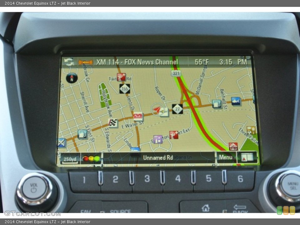 Jet Black Interior Navigation for the 2014 Chevrolet Equinox LTZ #89251735