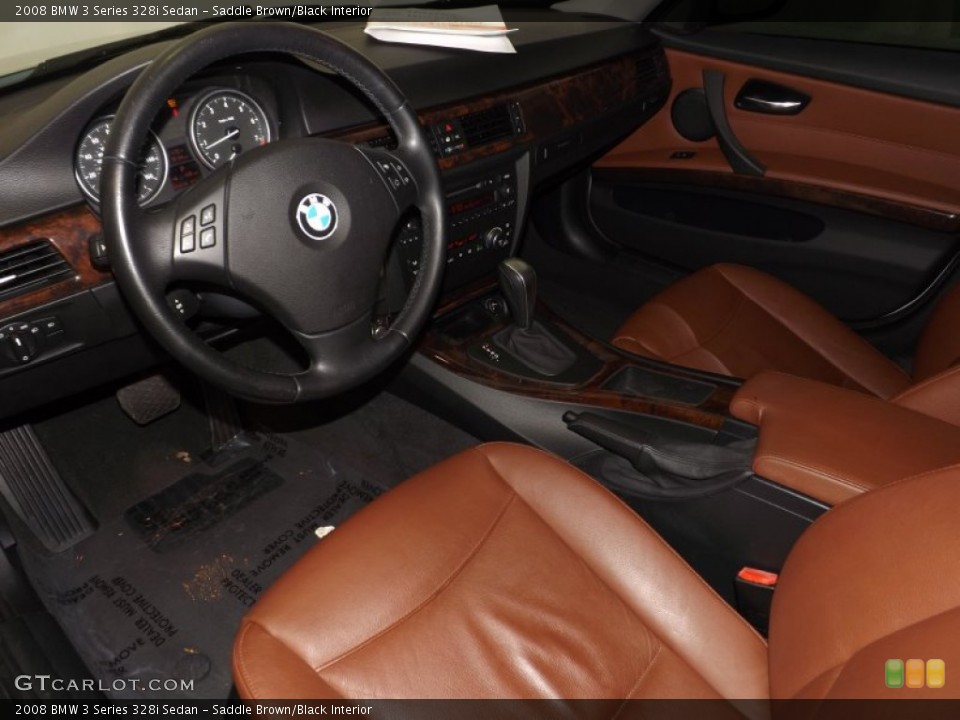 Saddle Brown/Black 2008 BMW 3 Series Interiors