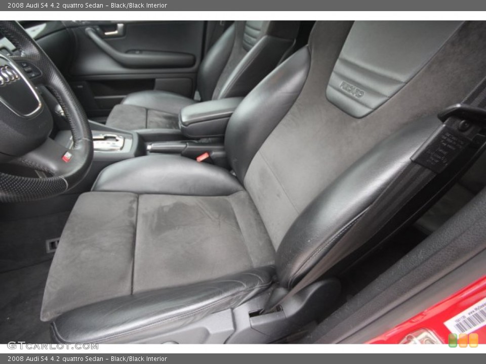 Black/Black Interior Front Seat for the 2008 Audi S4 4.2 quattro Sedan #89256640