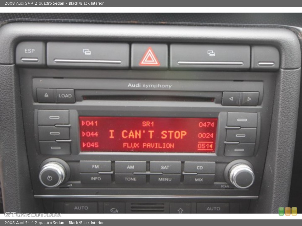Black/Black Interior Audio System for the 2008 Audi S4 4.2 quattro Sedan #89256754