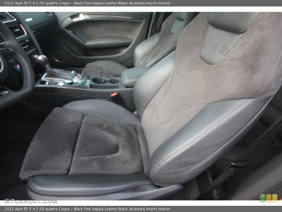 Black Fine Nappa Leather/Black Alcantara Inserts Interior Front Seat for the 2013 Audi RS 5 4.2 FSI quattro Coupe #89257513