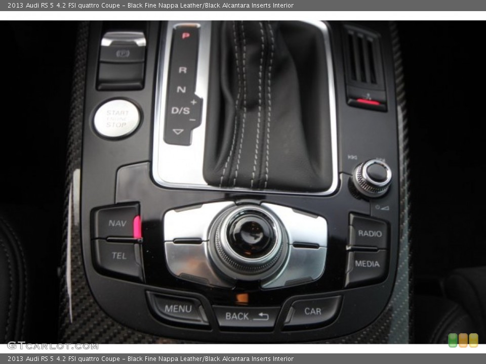 Black Fine Nappa Leather/Black Alcantara Inserts Interior Controls for the 2013 Audi RS 5 4.2 FSI quattro Coupe #89257678