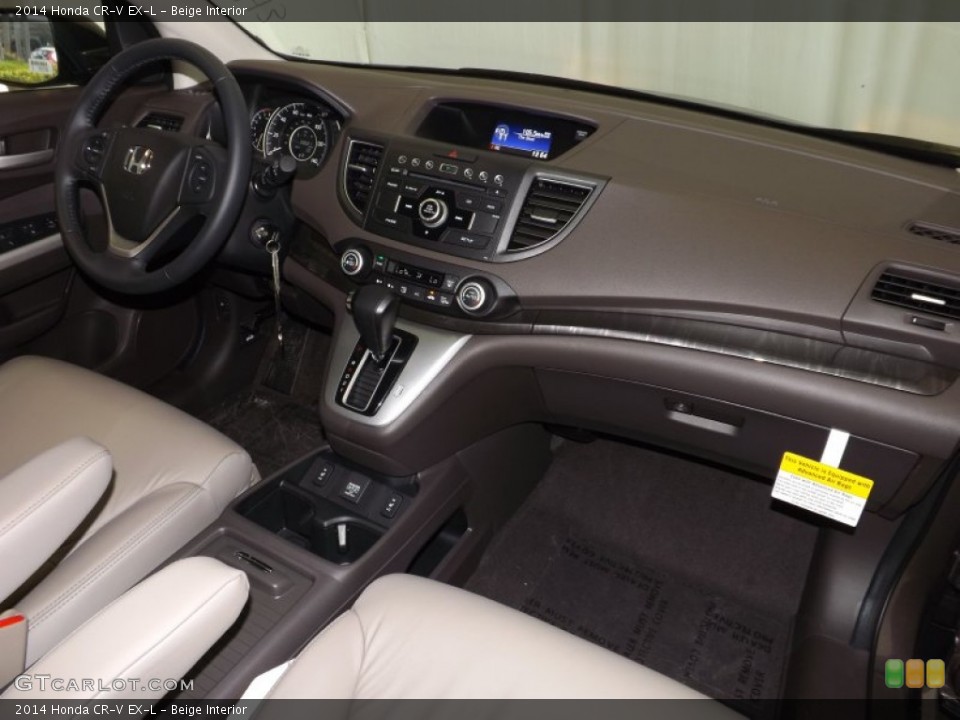 Beige Interior Dashboard for the 2014 Honda CR-V EX-L #89258284
