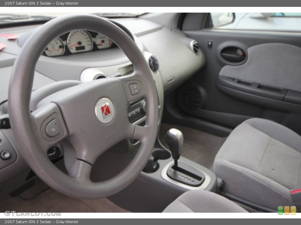 Gray Interior Steering Wheel for the 2007 Saturn ION 3 Sedan #89258899