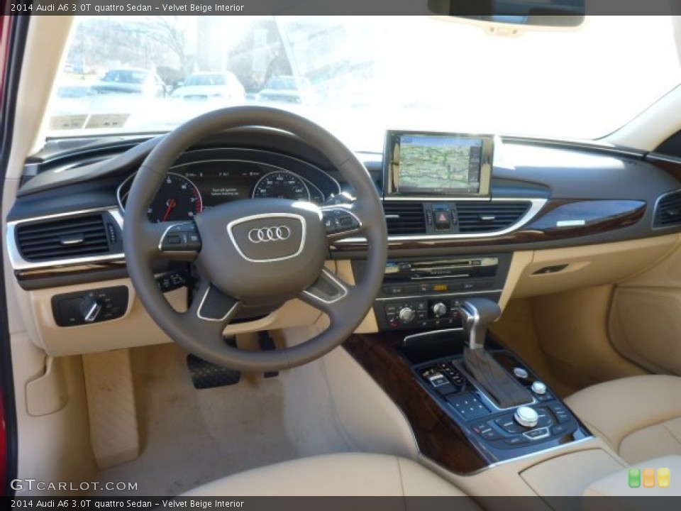 Velvet Beige Interior Prime Interior for the 2014 Audi A6 3.0T quattro Sedan #89269980