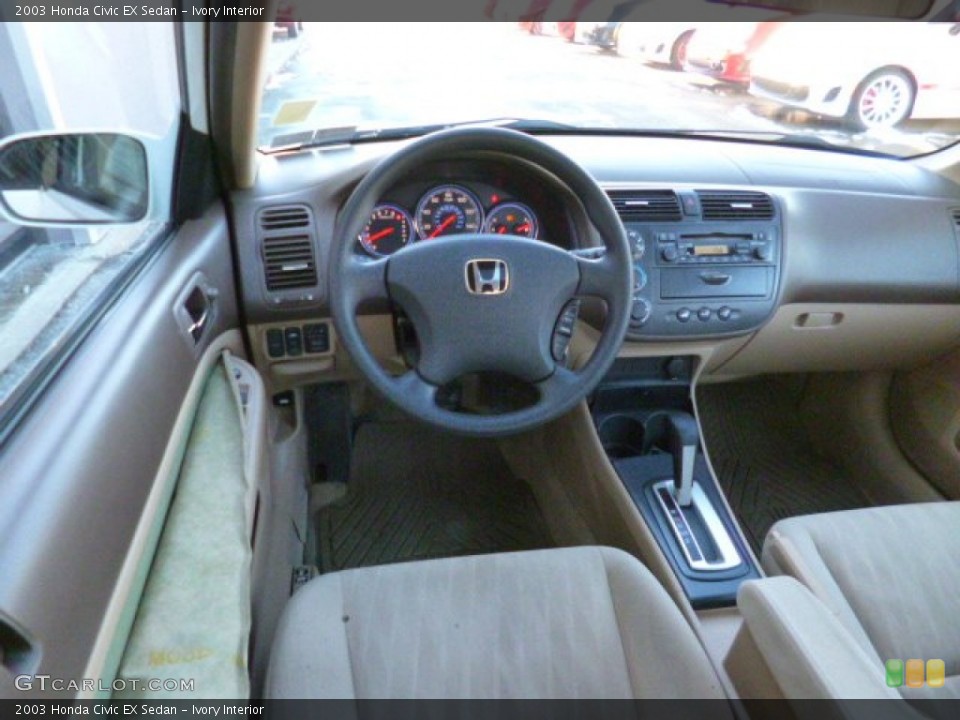 Ivory Interior Prime Interior for the 2003 Honda Civic EX Sedan #89270135