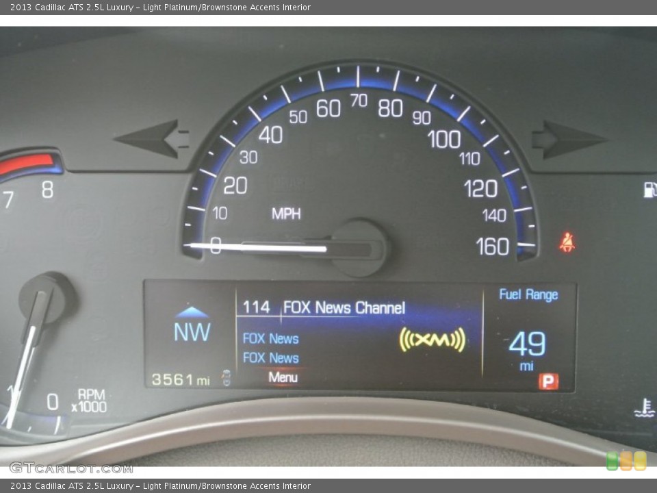 Light Platinum/Brownstone Accents Interior Gauges for the 2013 Cadillac ATS 2.5L Luxury #89272538