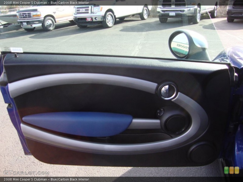 Blue/Carbon Black Interior Door Panel for the 2008 Mini Cooper S Clubman #89275944