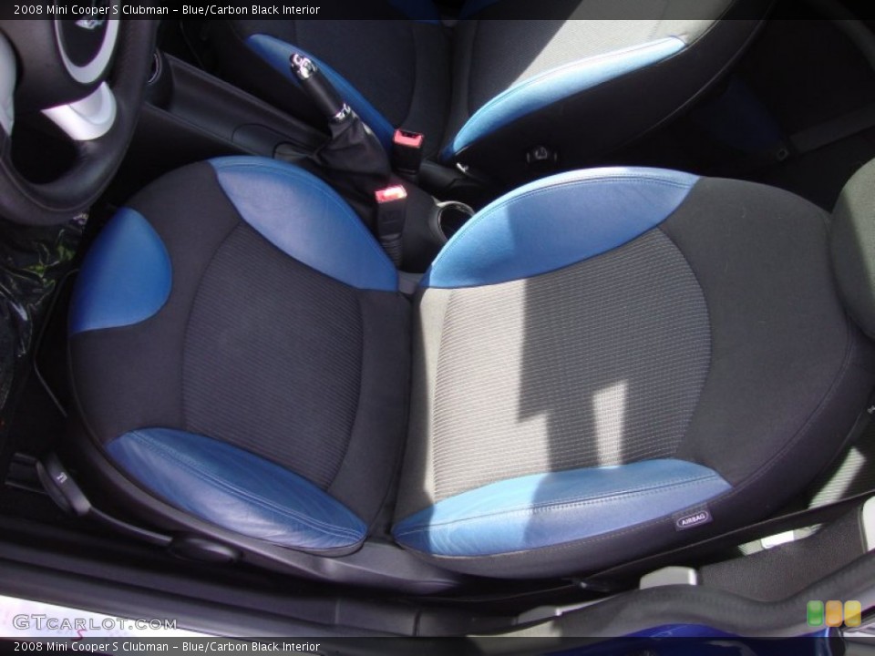 Blue/Carbon Black Interior Front Seat for the 2008 Mini Cooper S Clubman #89276118