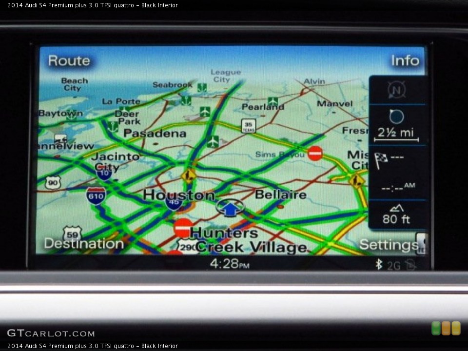 Black Interior Navigation for the 2014 Audi S4 Premium plus 3.0 TFSI quattro #89276256