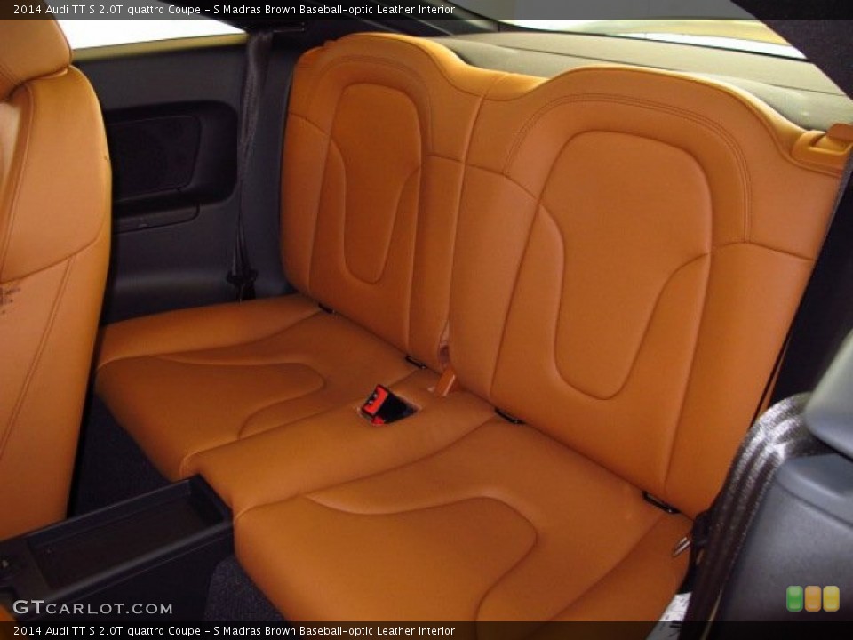 S Madras Brown Baseball-optic Leather Interior Rear Seat for the 2014 Audi TT S 2.0T quattro Coupe #89278269