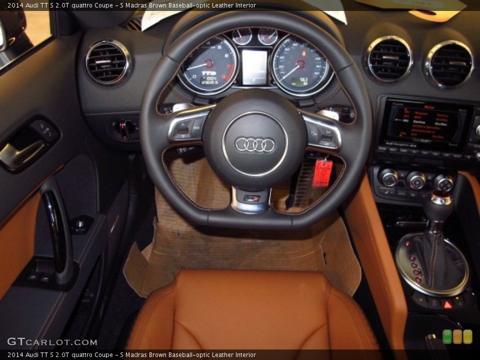 S Madras Brown Baseball-optic Leather Interior Steering Wheel for the 2014 Audi TT S 2.0T quattro Coupe #89278298