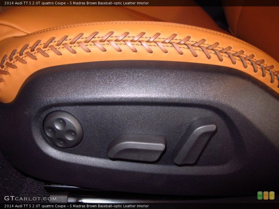 S Madras Brown Baseball-optic Leather Interior Controls for the 2014 Audi TT S 2.0T quattro Coupe #89278386