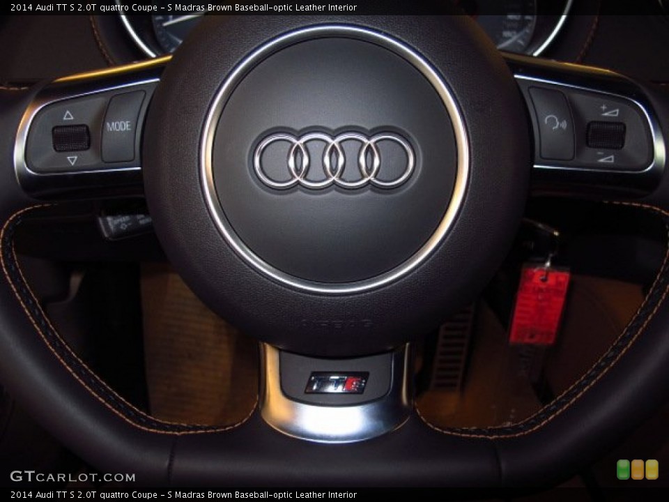 S Madras Brown Baseball-optic Leather Interior Controls for the 2014 Audi TT S 2.0T quattro Coupe #89278407