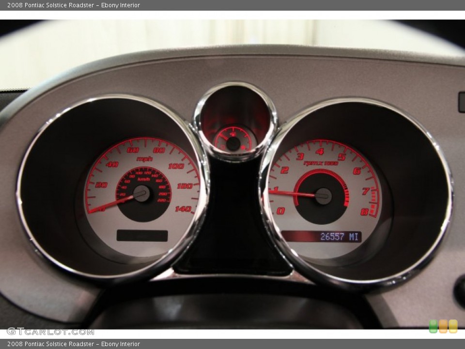 Ebony Interior Gauges for the 2008 Pontiac Solstice Roadster #89280837