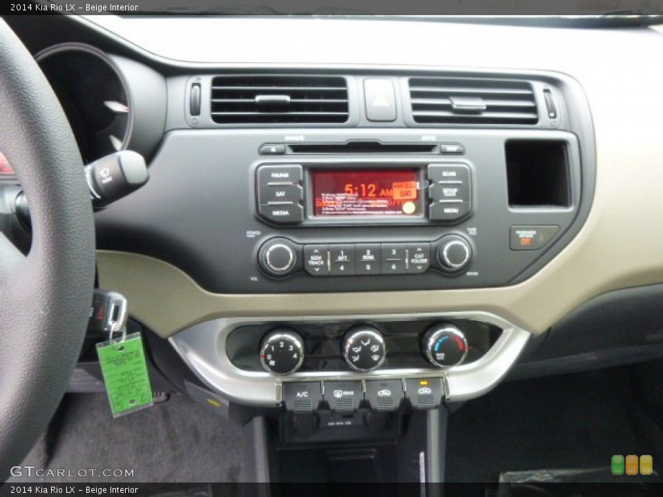 Beige Interior Controls for the 2014 Kia Rio LX #89281515