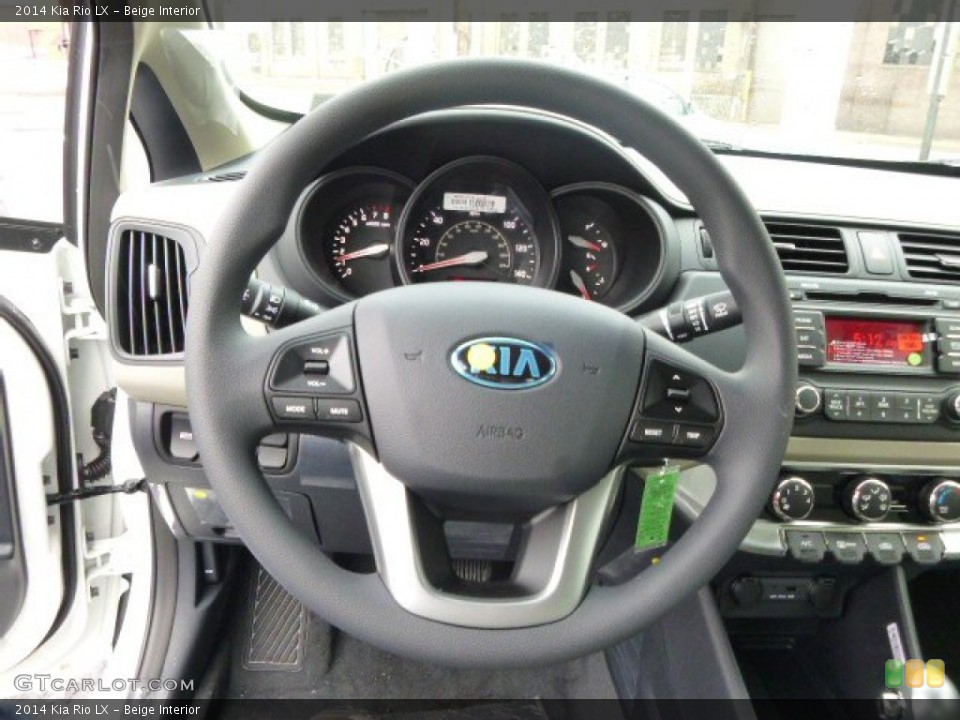 Beige Interior Steering Wheel for the 2014 Kia Rio LX #89281560