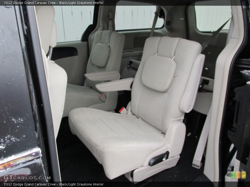 Black/Light Graystone Interior Rear Seat for the 2012 Dodge Grand Caravan Crew #89284191