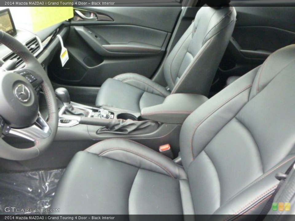 Black Interior Front Seat for the 2014 Mazda MAZDA3 i Grand Touring 4 Door #89285093