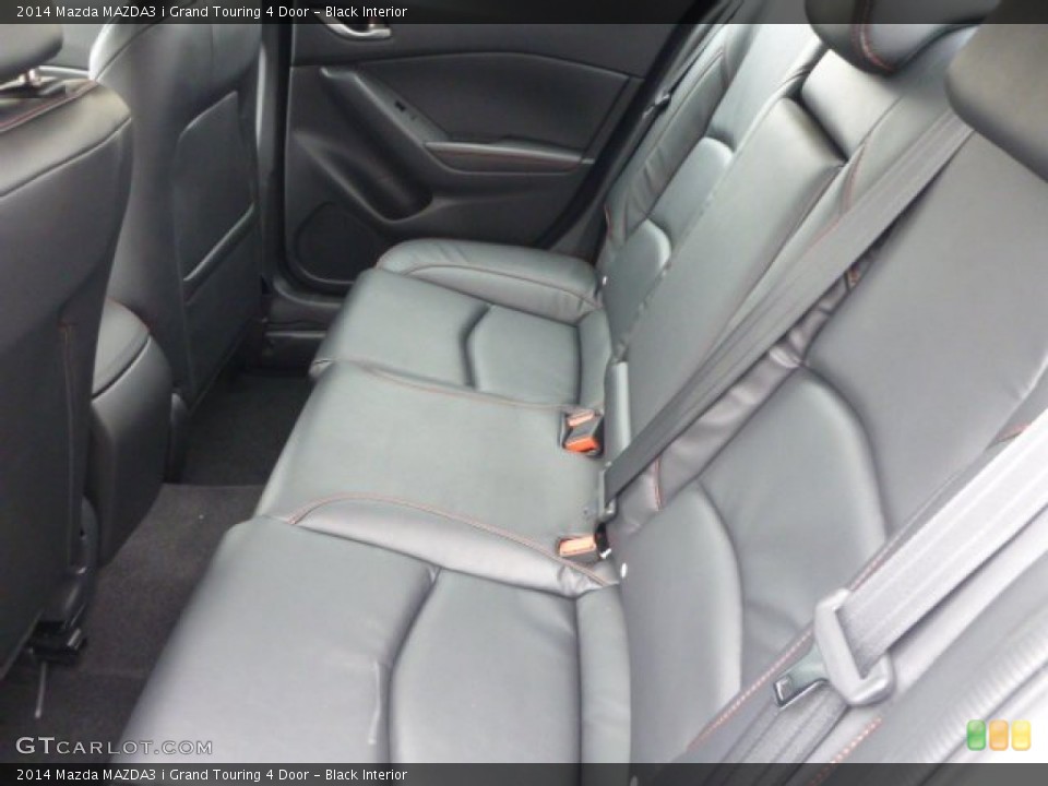 Black Interior Rear Seat for the 2014 Mazda MAZDA3 i Grand Touring 4 Door #89285112