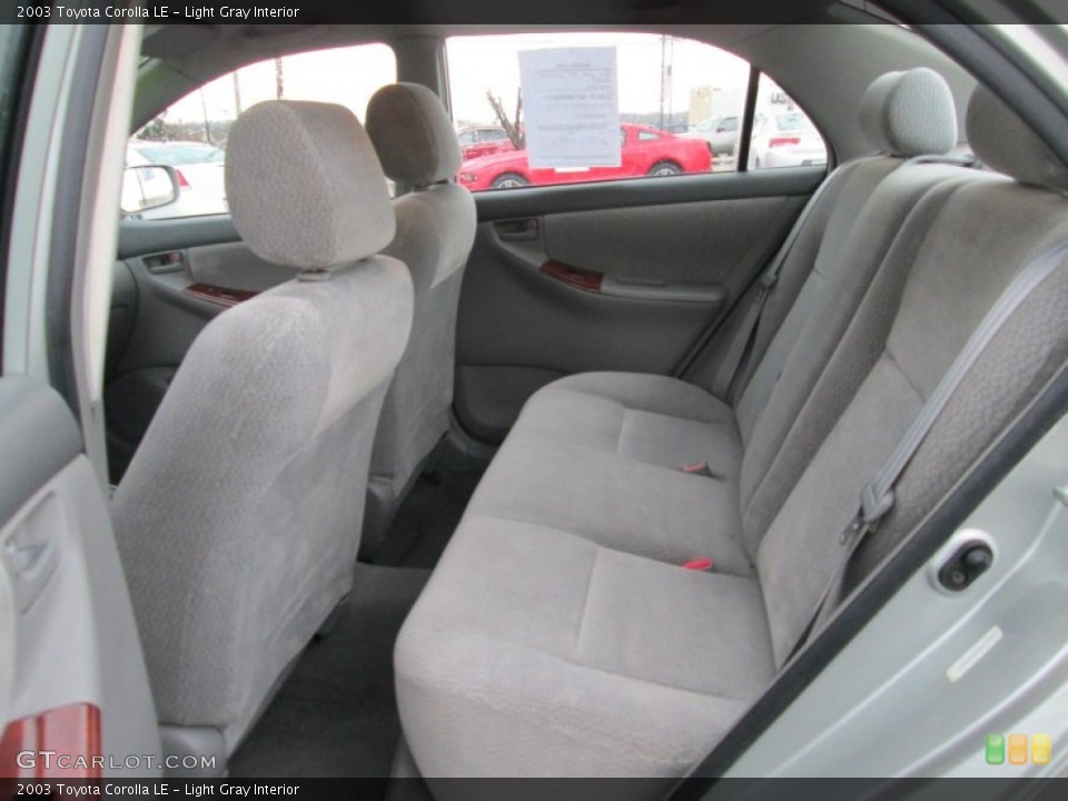 Light Gray Interior Rear Seat for the 2003 Toyota Corolla LE #89287998