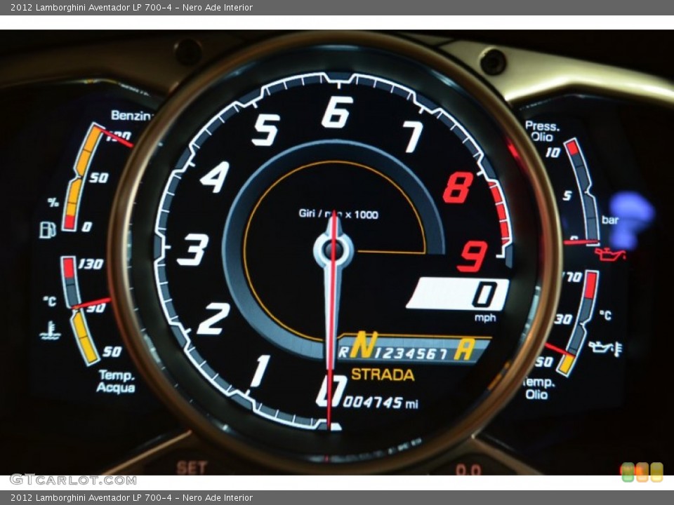 Nero Ade Interior Gauges for the 2012 Lamborghini Aventador LP 700-4 #89292615