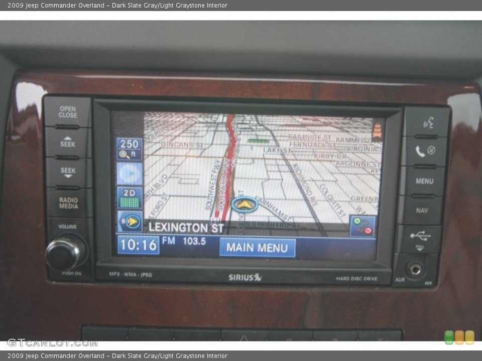 Dark Slate Gray/Light Graystone Interior Navigation for the 2009 Jeep Commander Overland #89297661